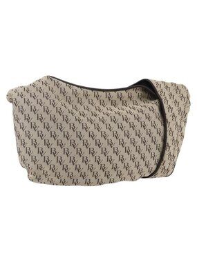 Authentic BOTTEGA VENETA Shoulder Bag Canvas Beige
